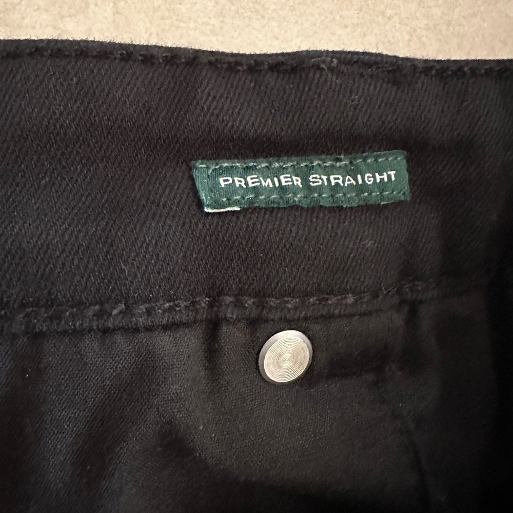 Lauren Ralph Lauren Premier Straight Jeans Women 10 Black Mid Rise Stretch Denim - Picture 5 of 10